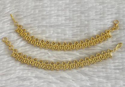 Two tone cz white stone ear side chain dj-54063