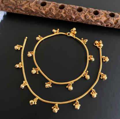 Antique gold tone anklets set dj-53197