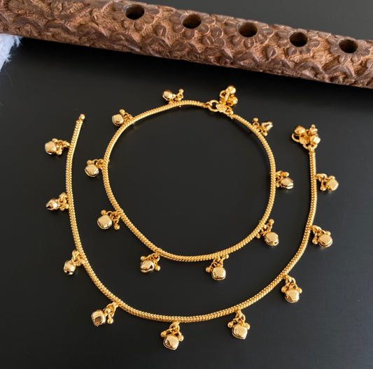 Antique gold tone anklets set dj-53197