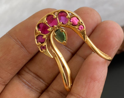 Matt finish kemp-green vanki style finger ring dj-53675