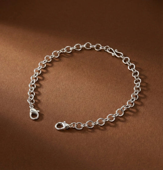 Silver Tone back chain for necklace Dj-51390