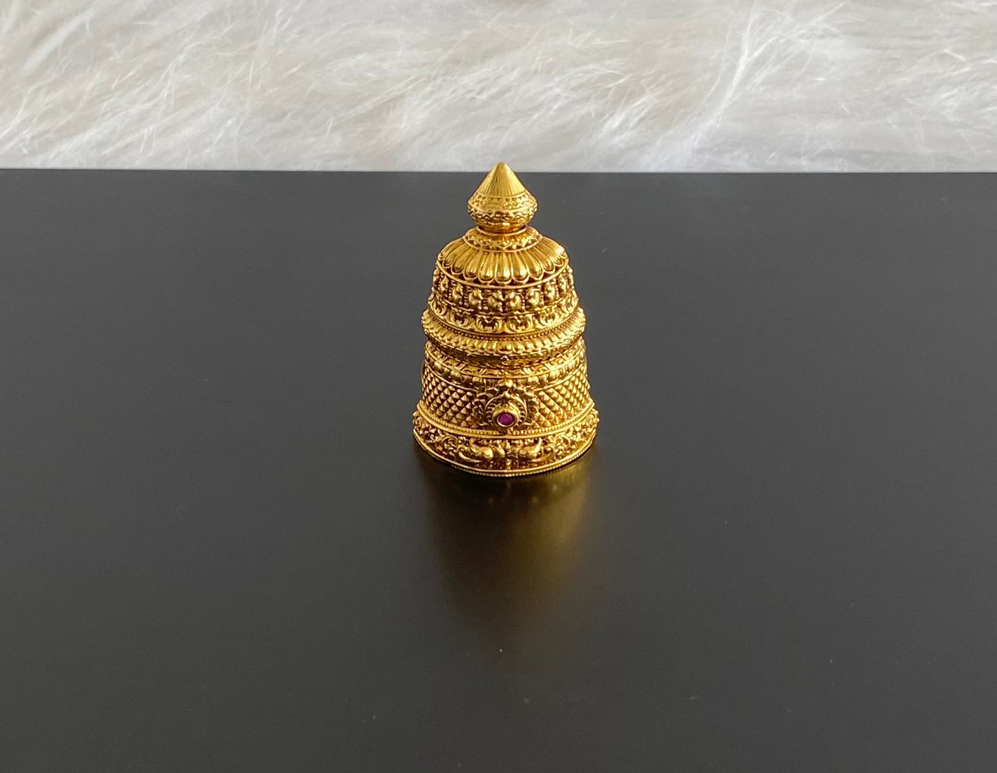 Antique gold tone nakshi crown/kreedam dj-54465