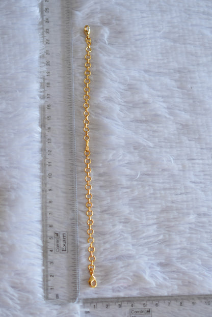 Gold tone necklace ring back chain dj-52430