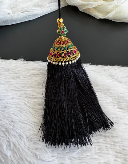 Matte finish floral kemp-green pearl kuppulu(Hair accessory) dj-52753