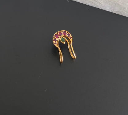Matt finish kemp-green vanki style finger ring dj-53675