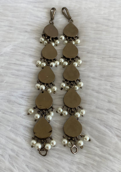 Black finish precious kemp-white pearl ear side chain Dj-53394