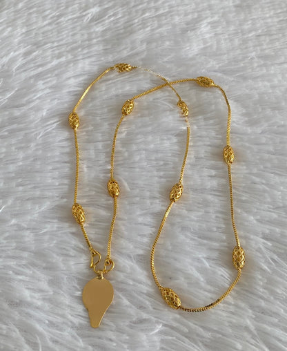 Gold tone 24 inches chain with om pendant dj-54386