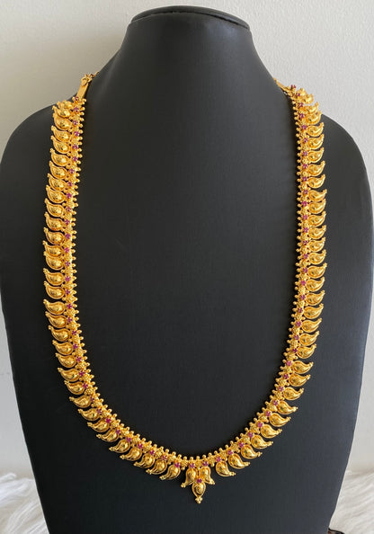 Gold tone pink stone mango haar dj-49386