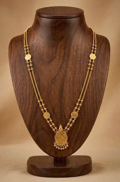 Gold tone head coin chain dj-53146