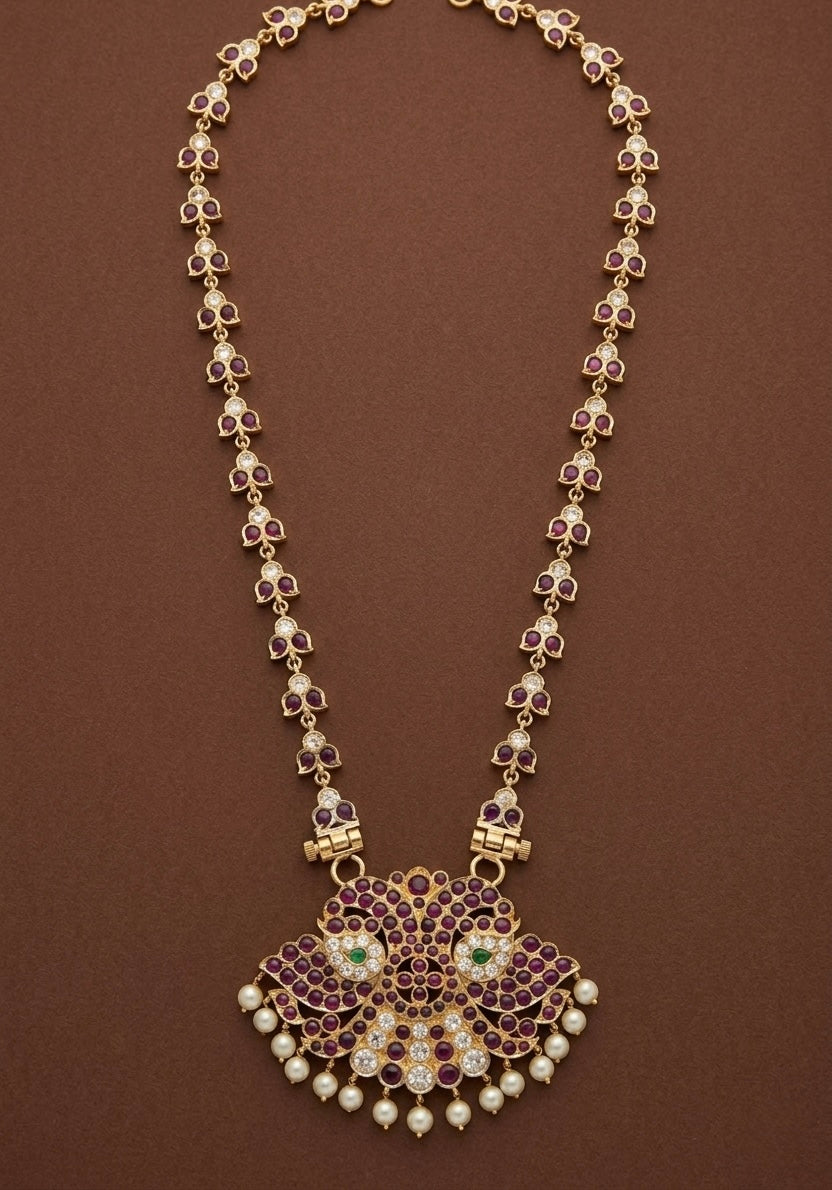 Gold tone precious kemp-white-green pearl ganda berunda haar dj-53361