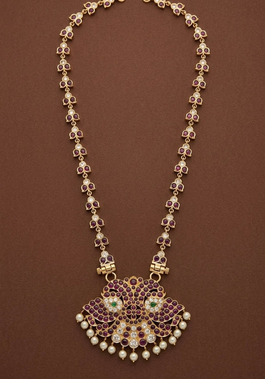 Gold tone precious kemp-white-green pearl ganda berunda haar dj-53361