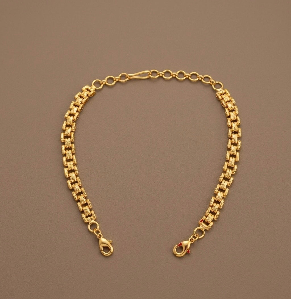 Gold tone necklace back chain dj-54273