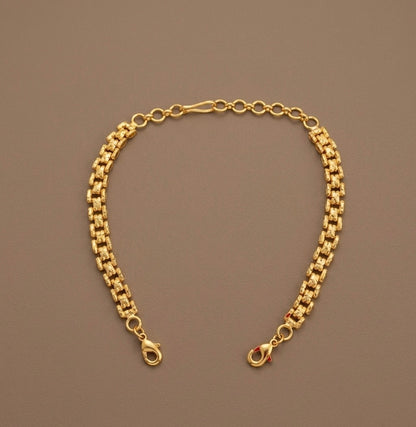 Gold tone necklace back chain dj-54273