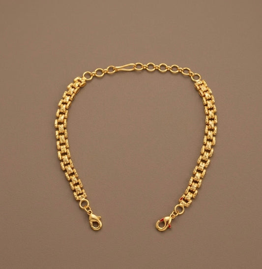 Gold tone necklace back chain dj-54273