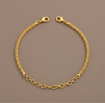 Gold tone necklace back chain dj-54274