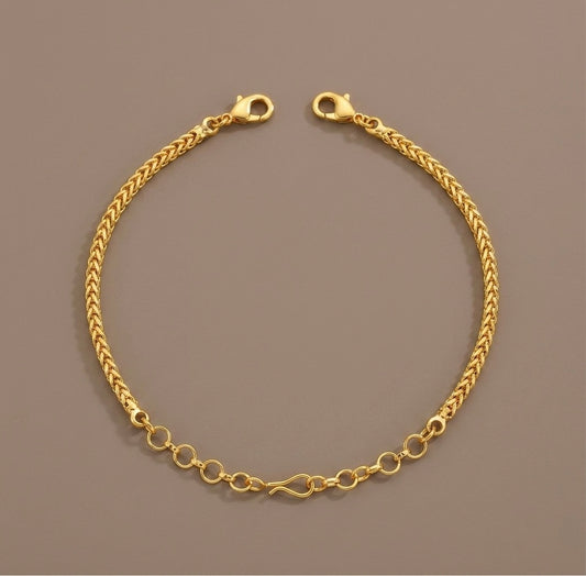 Gold tone necklace back chain dj-54274