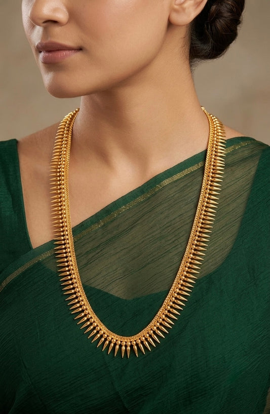 Gold tone kerala style mulla mottu haar dj-54277