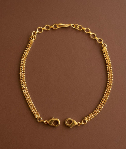 Gold tone necklace back chain dj-52241