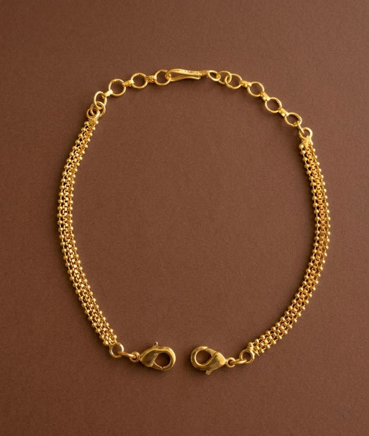 Gold tone necklace back chain dj-52241