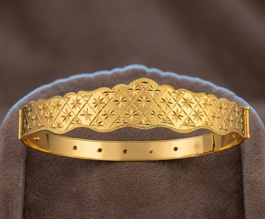 Gold tone flower design adjustable kid’s waist belt dj-53470