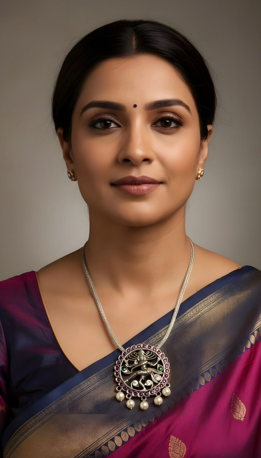 Black finish precious kemp-green-white natarajar pearl necklace dj-50981