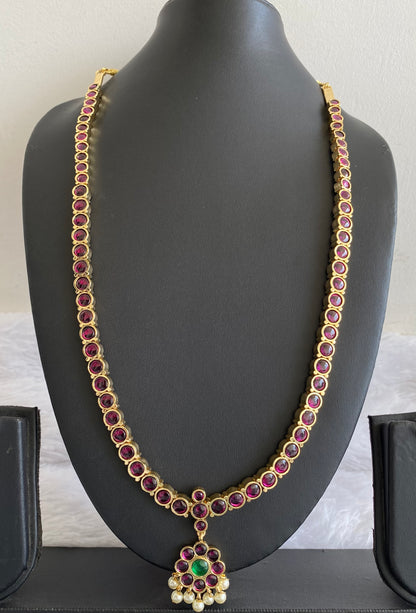 Gold tone precious kemp-green pearl short haar dj-50982