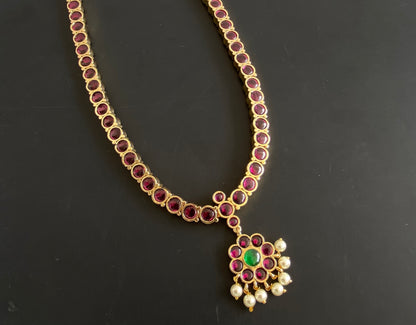 Gold tone precious kemp-green pearl short haar dj-50982