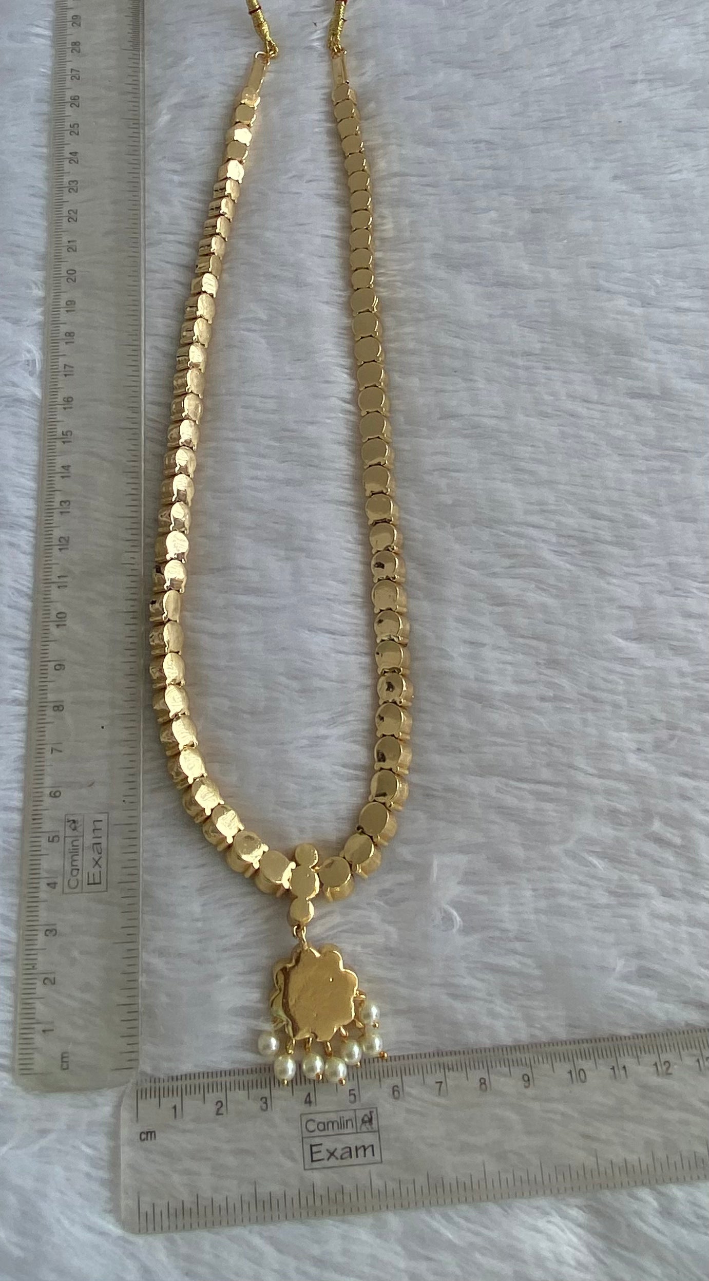 Gold tone precious kemp-green pearl short haar dj-50982