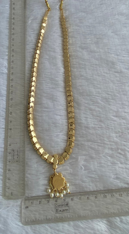 Gold tone precious kemp-green pearl short haar dj-50982