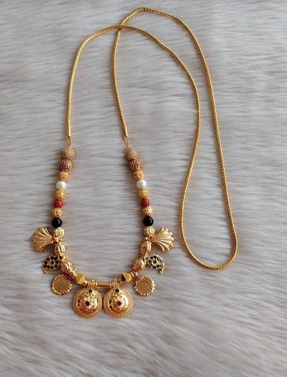 Gold tone bottu mangalyam with 30 inches chain dj-49002