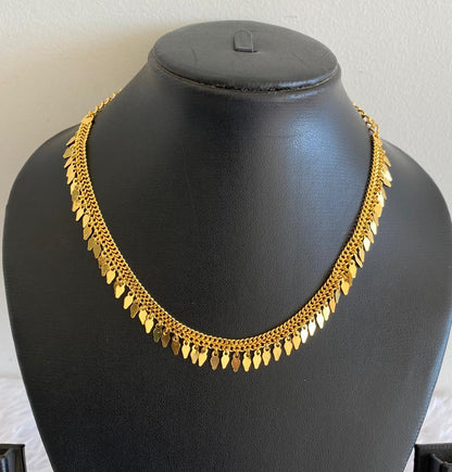 Gold tone kerala traditional elakka necklace dj-52724