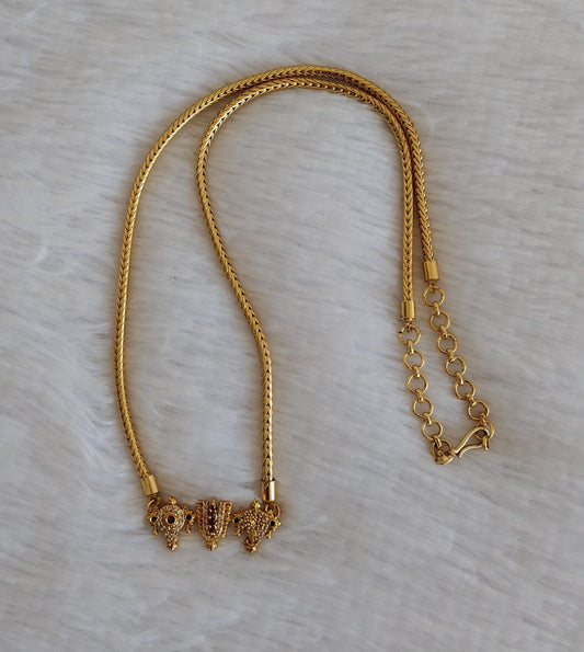Gold tone namam pendant with 18 inches chain dj-53265