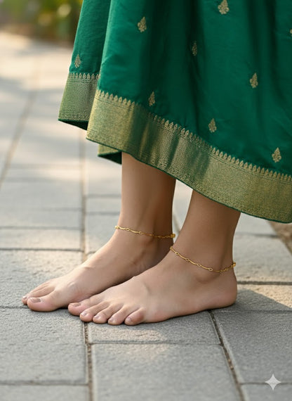 Gold tone 10.5 inches anklets dj-51297