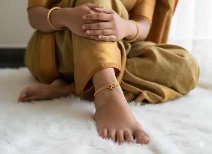 Matte finish pink-green-white kundan jadau peacock anklets dj-50581