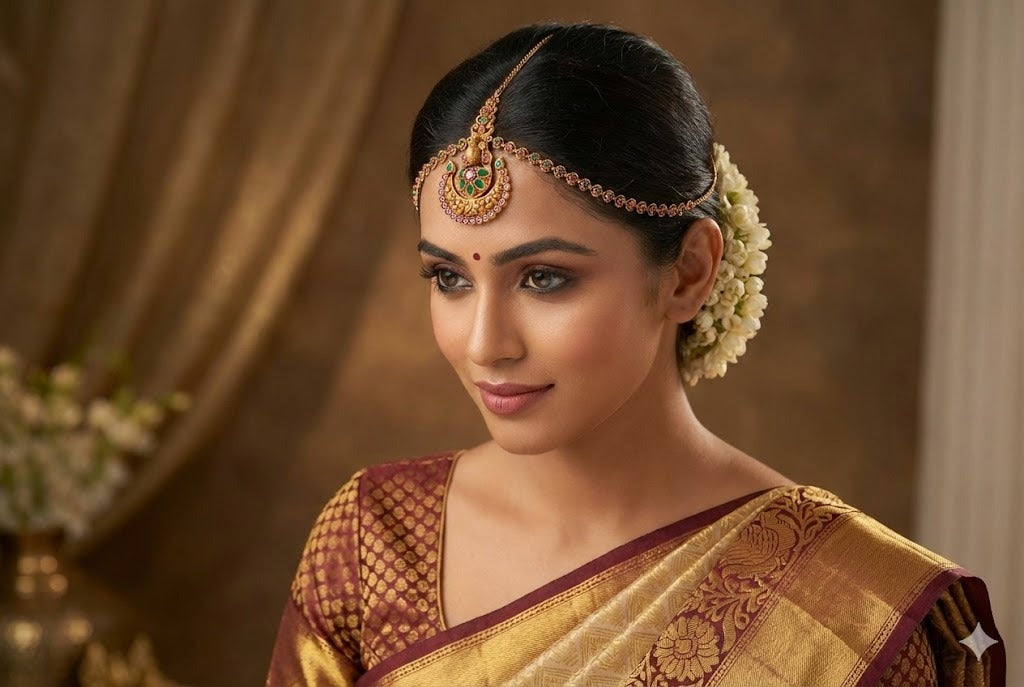 Matte Finish Pink-green peacock Tikka DJ20537