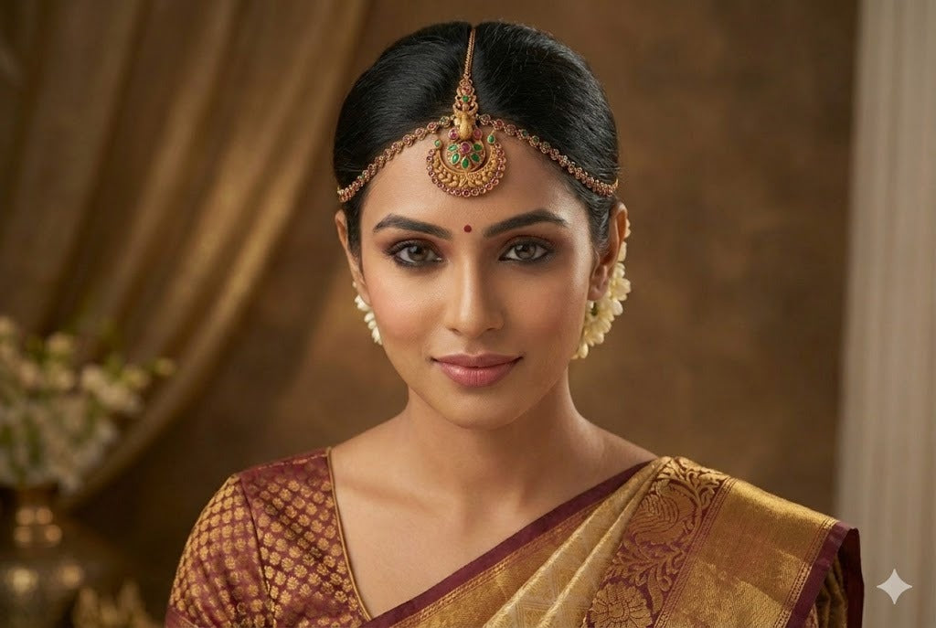 Matte Finish Pink-green peacock Tikka DJ20537