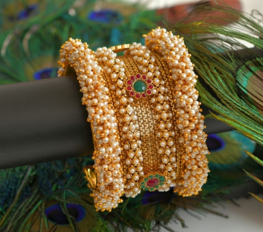 Antique pearl bridal bangle/bracelet(2.6) dj-04250