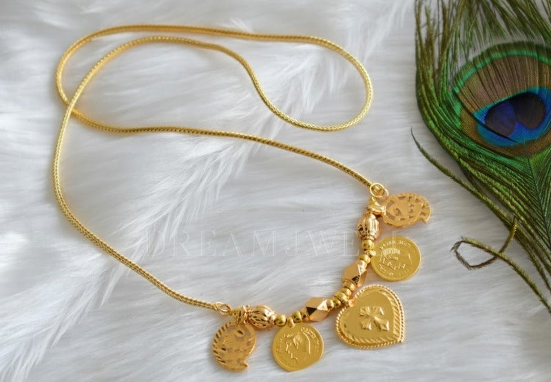 Gold tone Mango cross head coin mangalyam dj-37606