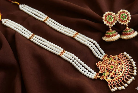 Gold Tone Kemp-green Pearl Haar Set DJ30002