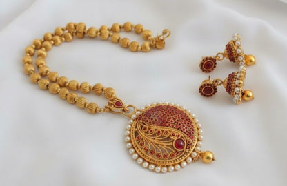 Beautiful Antique Kemp Necklace Set-dj08862