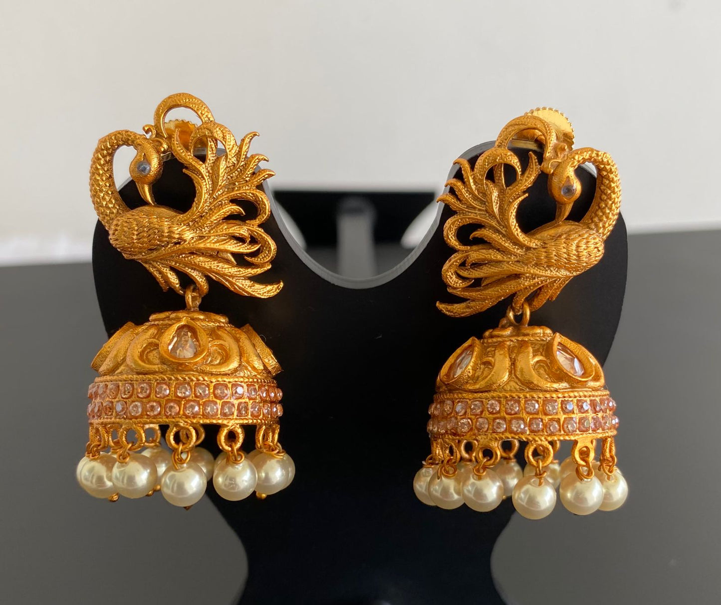 Matte Finish Golden Swan Jhumkka-dj11656