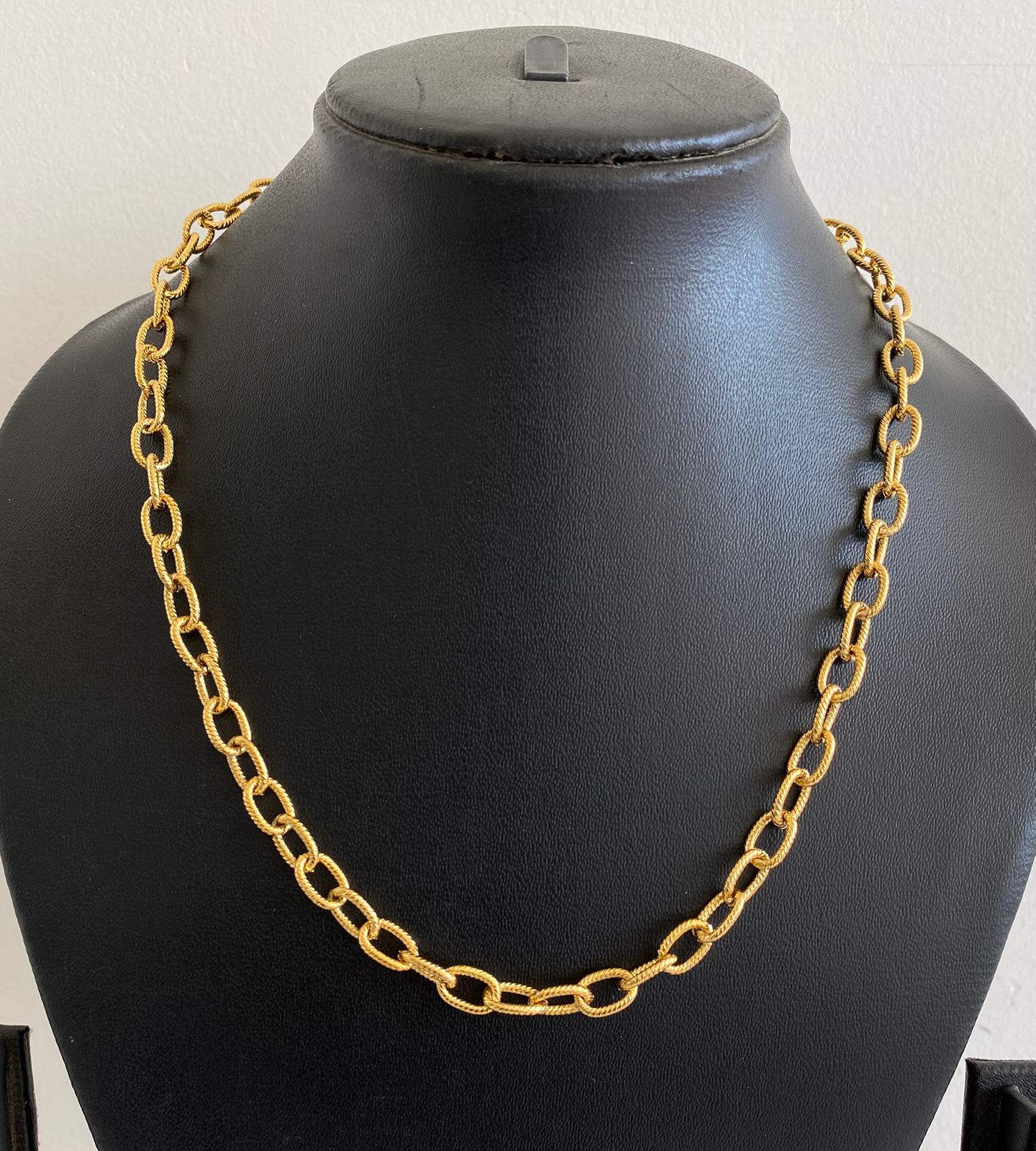 Antique gold tone designer men's short chain dj-34889