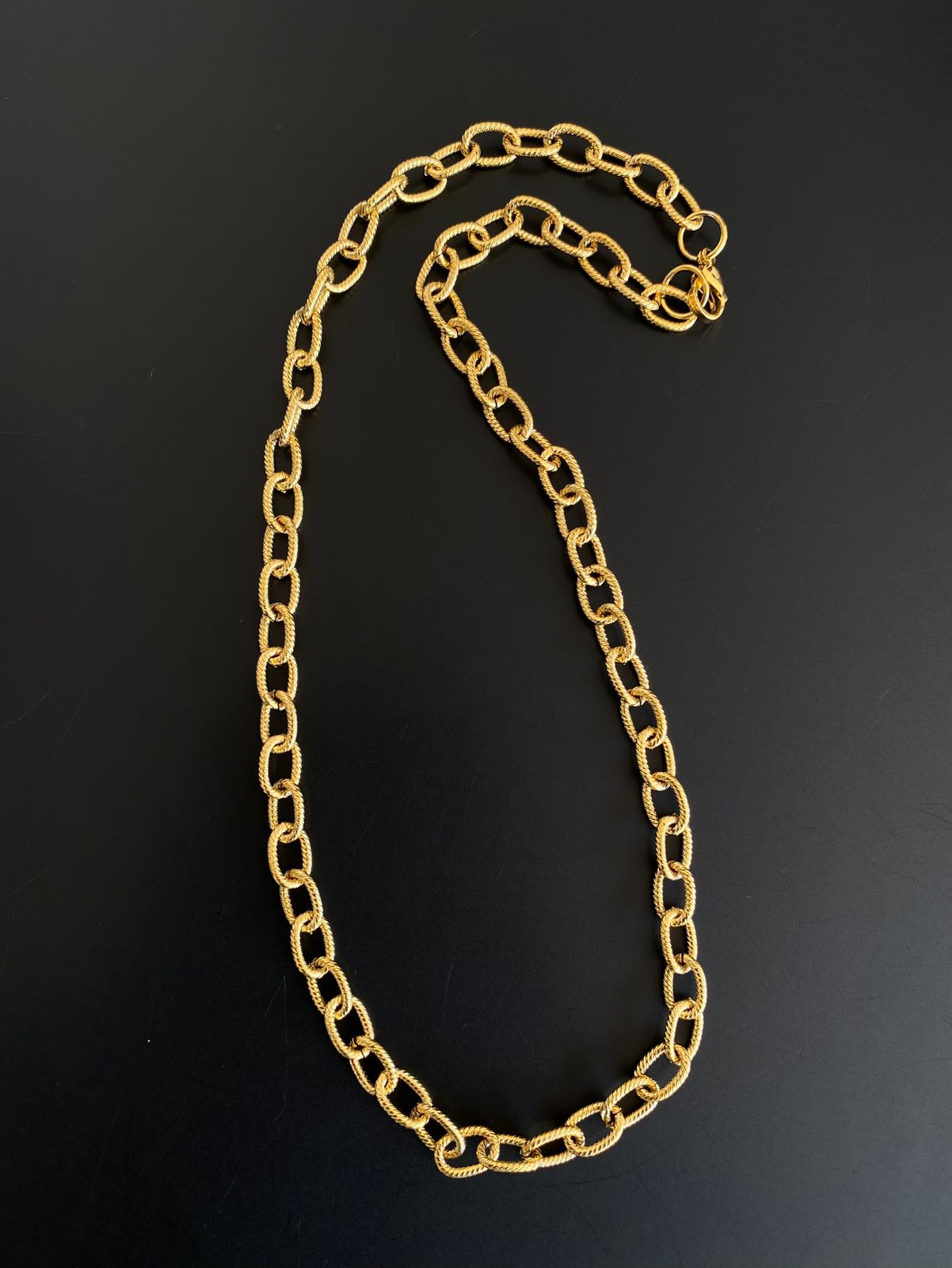Antique gold tone designer men's short chain dj-34889