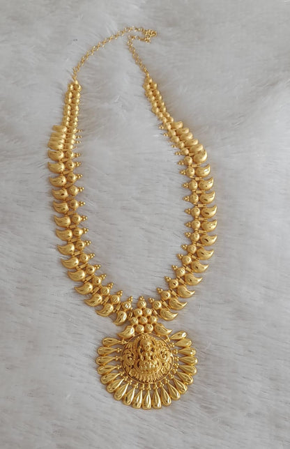 Matte gold tone kerala style lakshmi mango haar dj-46891