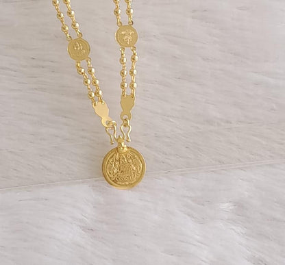 Gold plated coin chain with coin pendant dj-34583