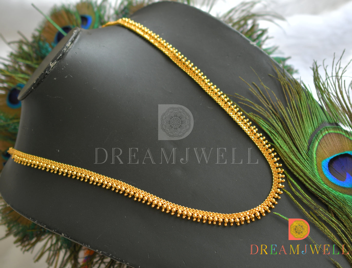 Gold tone 20 inches Kerala style ball haar dj-37770