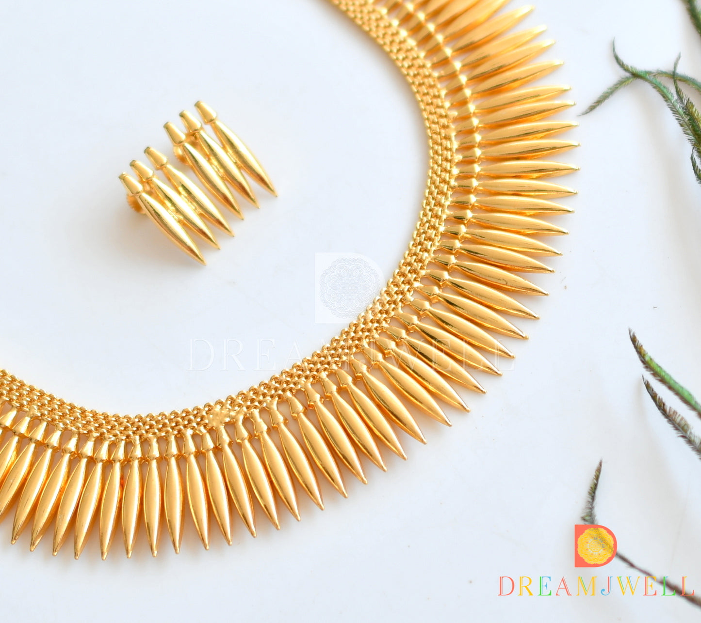 Gold tone mulla mottu necklace set dj-36284