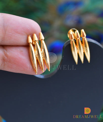 Gold tone kerala style mulla mottu earrings dj-36285