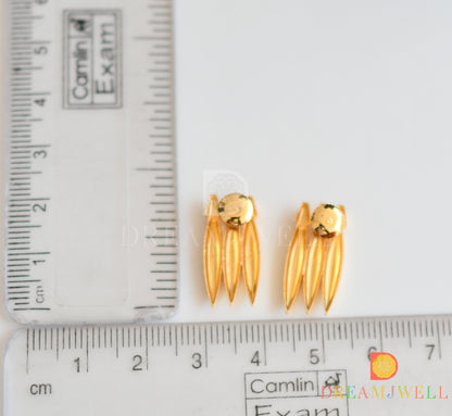 Gold tone kerala style mulla mottu earrings dj-36285