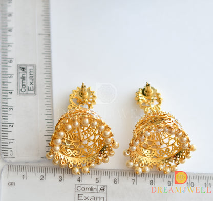 Two tone pearl big jhumkka dj-07252